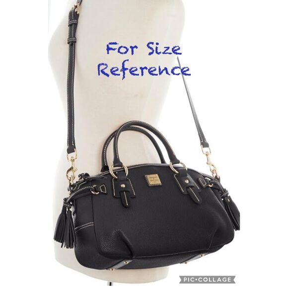 Dooney & Bourke Florentine Black Pebble Leather Satchel Handbag Crossbody Bag - Picture 14 of 14